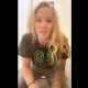 A pretty blonde woman takes a long, smooth shit and a piss while squatting over her toilet from a frontal position at a hotel. Product reveal at the end of the clip. It almost clogs the toilet. 720P vertical HD format. About 3 minutes.